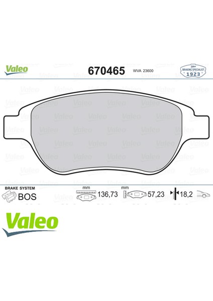 Ön Balata P207 02/06 P307 08/00 Doblo 01 Part 04/03 Berlingo 10/00 C3 03/02 C4 11/04 Xsara 00 18051