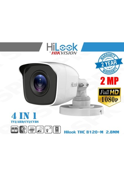 Ahd Kamera Exır Bullet 2mp 2.8mm HILOOK-THC-B120-PC