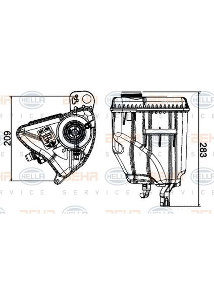 Yedek Su Deposu Bmw N47 N57 N54 B47 F10 F01 F07 F11 F12 F13 F06 18051
