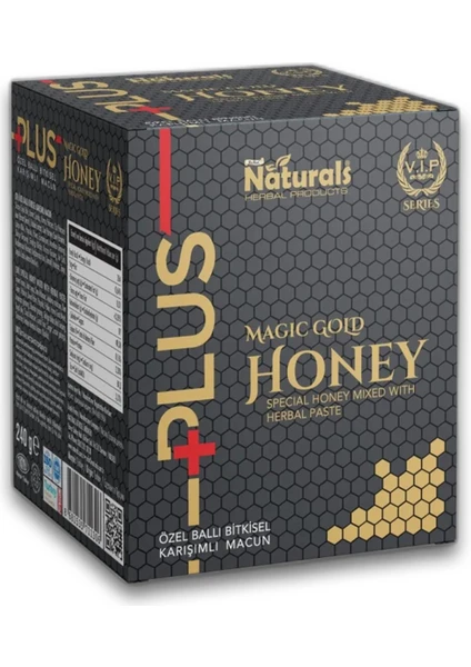 +Plus Magic Gold Honey 240gr Ballı Pekmezli Ginseng Karışımlı En Doğal Bitkisel Maksimum Enerji Macunu