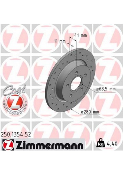 Arka Fren Diski Ayna Focus II04 11 C-Max 07 09 Volvo V50 04 12 C30 06 12 C70 Ii 05 13 S40 Ii 04 12 17 Jant - 16 Jant Düz 280MM 5 Bijon 18051