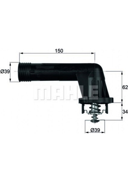 Termostat Komple Bmw 3 E36 316I-318I-5 E34 518I-Z3 E36 1.8 95C 18051