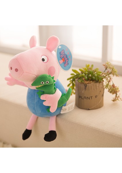 30-50CM Peppa Pig Ailesi Dört Kişilik Peluş Oyuncak Bebek 4 Adet (Yurt Dışından)