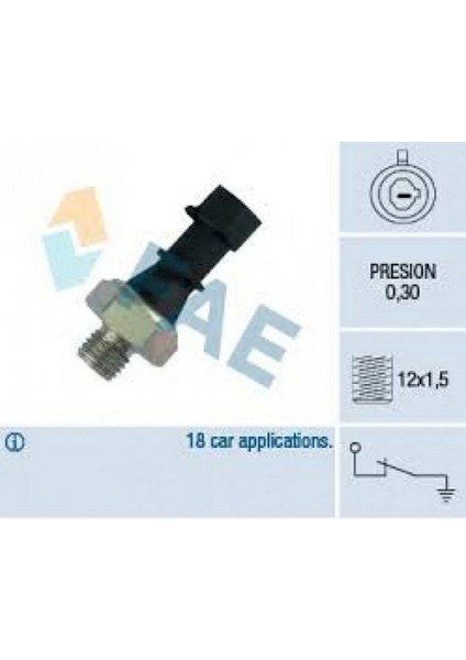 Yağ Müşürü Tempra-Slx-Uno-Palio-Siena-Bravo 1.2-1.4-1.6-1.9d 0.30 Bar 18051