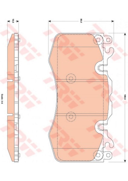 Ön Balata Rangerover Iii 3.0 4.4 5.0 3.0td 08- 13 R.roversport Discovery Iii 3.0td 5.0 V8 09 18051