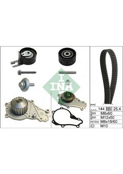 Devirdaimli Eksantrik Gergi Kiti FIESTA-FUSION-P107-P206-P307-P1007-BIPPER-C1-C2-C3-NEMO-AYGO 1.4hdi 18051