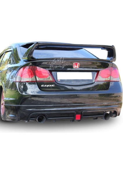 Honda Civic Fd6 Bagaj Üstü 4 Parça Yüksek Spoiler / Spoyler