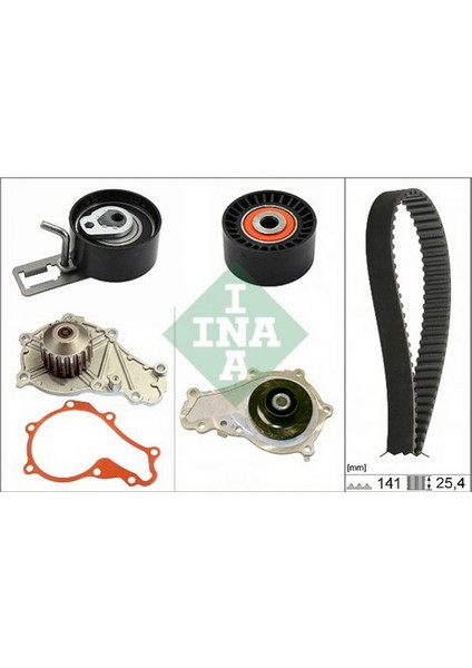 Devirdaimli Eksantrik Gergi Kiti 141X25.4 C5 Iii-C4 II-DS4-P208-P308-P3008-P5008-2008-PARTNER Tepe Berlingo Iii-C3 III-DS3-DS5-P301-C Elysee DV6C-DV6DTED E5 -Transit Courier-B-Max-C-Max 1.6tdci 18051