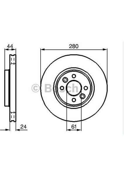 Fren Diski Ön 4 Bijon 280 mm Renault Clio Ii 2.0 16V Sport 04 -, Clio Iii 2.0 16V 06 -, Clio V 1.5 Blue Dci 19 -, Laguna I 2.0 97-01, Laguna I 1.9 Dti 97-01, Laguna I 2.2 Dt 96-01, Laguna I Gra 18051