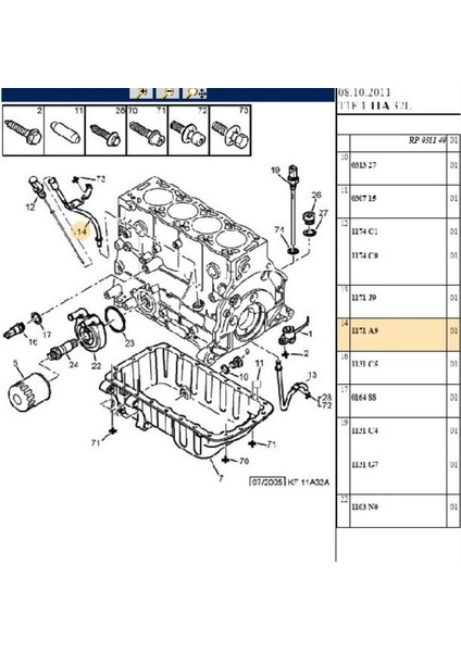 Yağ Çubuk Kılavuzu Partner Expert Berlingo Jumpy Dw8 (1171A9)