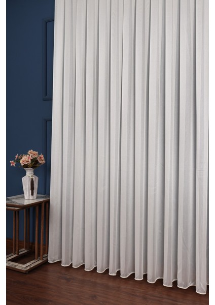 Ipek Zemin Krem Düz Tül Perde (1/2,5 Normal Pile) modelleri