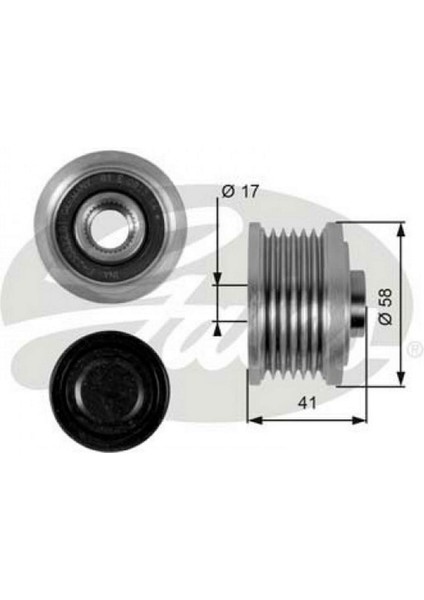 Alternatör Kasnaği Rulmanli Bravo Ii 06 Doblo 10 Linea 09 Punto 05 Stilo 04-07 -Ducato 11 18051