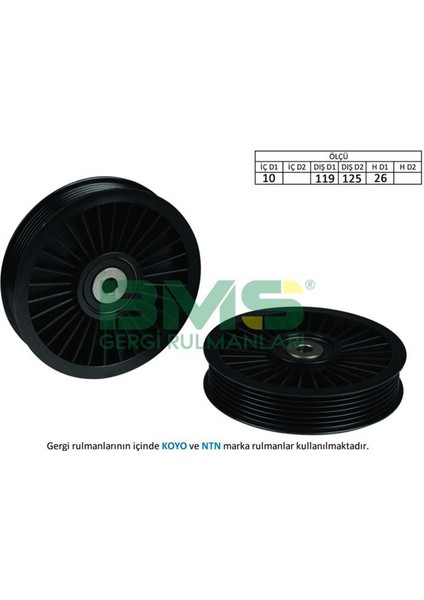 Alternatör Gergi Rulmani Espace-Laguna Ii-Master 2.2 Dci 00- -Movano 2.2 Dti 00- 18051