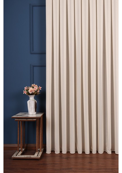 Ipek Krep-Altın Düz Tül Perde (1/2,5 Normal Pile) fiyatları