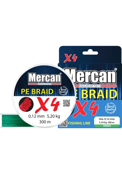 Pe Örgü Premium 4x Ip 300 M Yeşil Misina