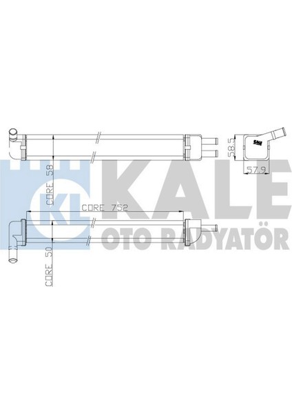 Kalorifer Radyatörü [ Renault 12, Toros 2 Sira Al+Pl Aluminyum Borulu ] 18051
