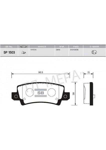 Arka Balata Corolla 1.4 Vvti-1.6 Vvti 02 GDB3289 18051