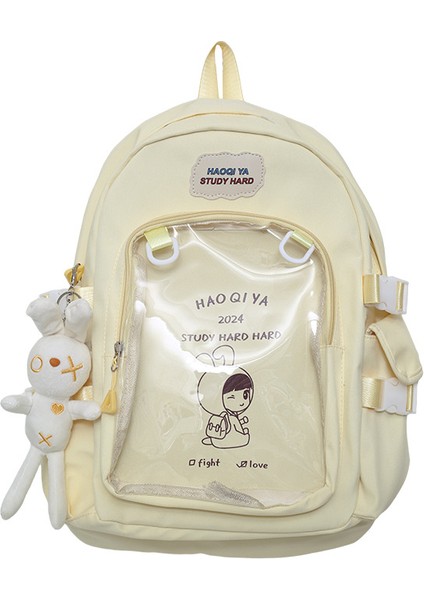 Öğrenci Büyük Kapasiteli Şeffaf Sırt Çantası Kadın Japon Kolej Tarzı Ortaokul Çantası (Yurt Dışından)