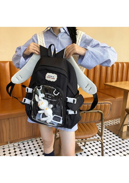 Öğrenci Büyük Kapasiteli Şeffaf Sırt Çantası Kadın Japon Kolej Tarzı Ortaokul Çantası (Yurt Dışından) fiyatları