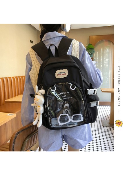 Öğrenci Büyük Kapasiteli Şeffaf Sırt Çantası Kadın Japon Kolej Tarzı Ortaokul Çantası (Yurt Dışından) fırsatları