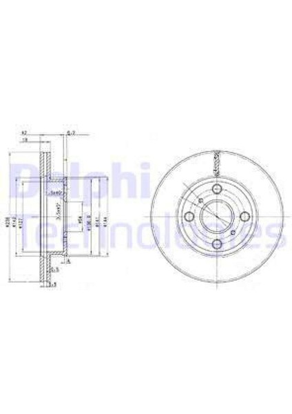 Fren Diski Çiftli Paket . Delikli Ön Toyota Corolla 1987 1995 18051