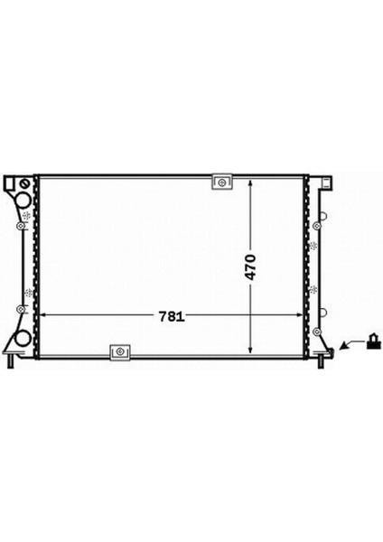 Radyatör Brazing Kng 01 1.5dci K9K Ac Klimasiz Mek 460X448X26 18051