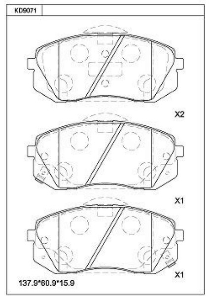 Ön Balata Hyundai İX35 2.0-2.0 Crdi 10 Carens Iii 06 Sportage 06 D4EAD1B Motor Için GDB3461 18051