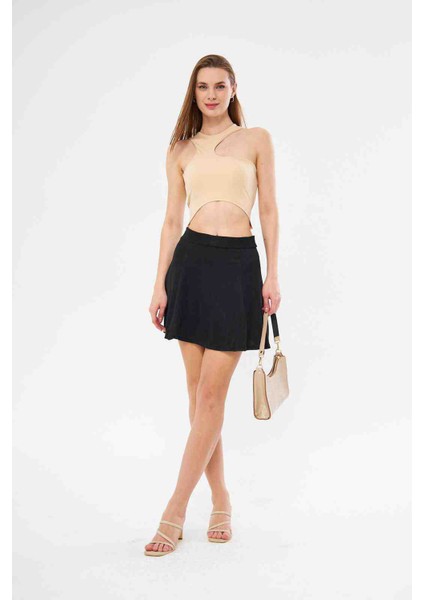 Kadın Tactel Bağlamalı Crop Bluz modelleri