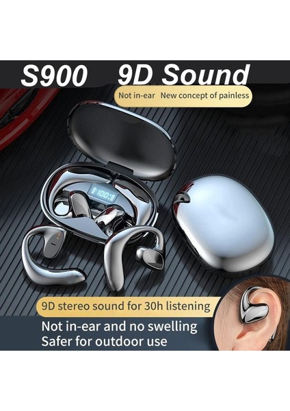 S900 Bluetooth Kulaklık Dağıtımı Açık Kulak Kancası Kablosuz Spor Kulaklık Hifı Stereo Su Geçirmez Gürültü Azaltma Kulaklık (Yurt Dışından)