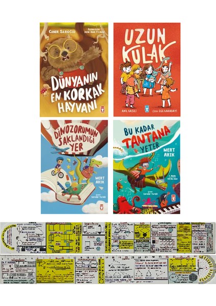 Dünyanın En Korkak Hayvanı - Uzun Kulak - Dinozorumun Saklandığı Yer - Bu Kadar Tantana Yeter 4 Kitap - Mert Arık