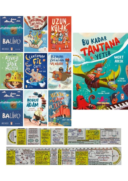 Bu Kadar Tantana Yeter - Benim Zürafam Uçabilir - Ayvayı Yedik Müzesi - Nohut Adam 10'lu Set + Matematik Öğreten Ataç
