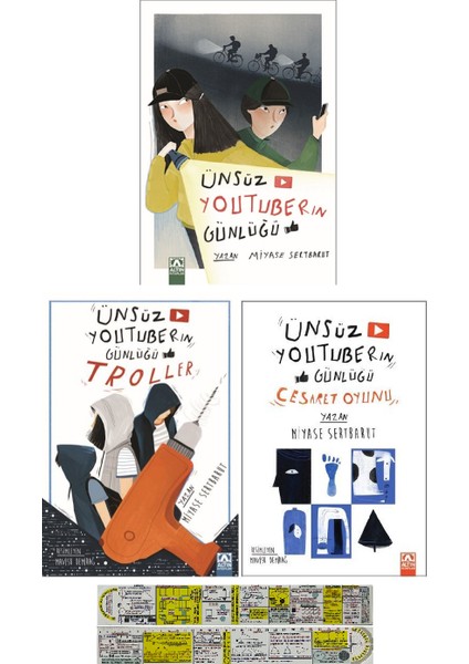 Ünsüz Youtuberın Günlüğü 3 Kitap - Miyase Sertbarut - Matematik Öğreten Ayraç