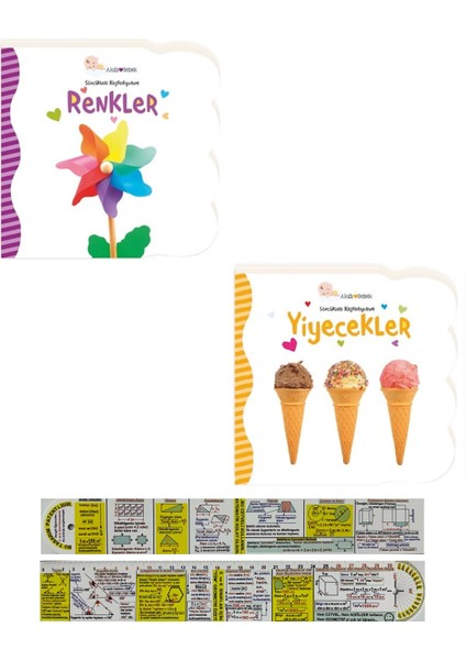 Renkler - Yiyecekler 2'li Set + Matematik Öğreten Ayraç