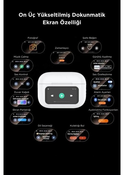 Dokunmatik Ekranlı Kablosuz Bluetooth Kulaklık Tüm Cihazlara Uyumlu Dil Destekli Oyuncu Kulaklık fırsatları