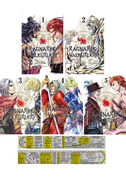 Ragnarok Valkürleri 1 - 2 - 3 - 4 - 5. Ciltler - Takumi Fukui 5'li Set, + Matematik Öğreten Ayraç