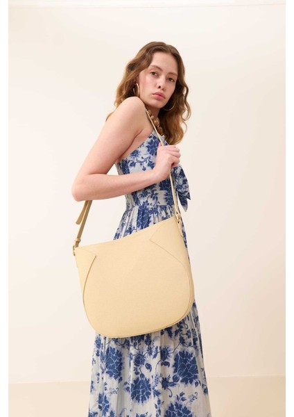 Deri Omuz Çantası Bej Y2481203_024