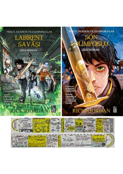 Percy Jackson Labirent Savaşı - Percy Jackson Son Olimposlu - Rick Riordan 2'li Set + Matematik Öğreten Ayraç