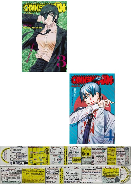Chainsaw 3 - 4. Ciltler - Tatsuki Fujimoto 2'li Set + Matematik Öğreten Ayraç
