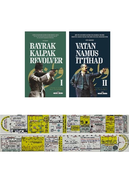 Bayrak Kalpak Revolver 1 - Vatan Namus İttihad - Hakan Boz 2'li Set + Matematik Öğreten Ayraç