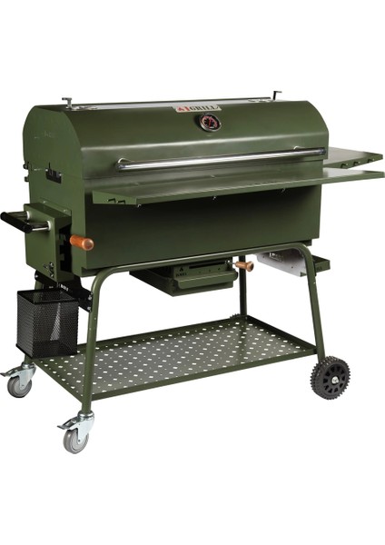 Barbekü 1000 mm Kömürlü Mangal (Yeşil)