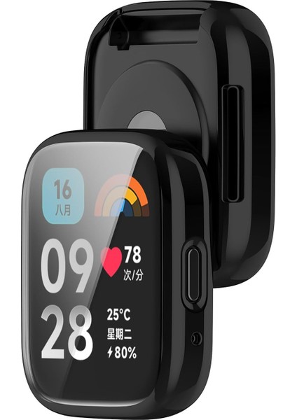 Redmi Watch 3 Active Uyumlu Kasa ve Ekran Koruyucu 360 Tam Koruma Silikon Kılıf modelleri