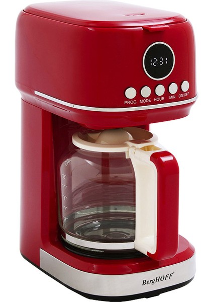 Gem Retro 15 Bardak Kırmızı Filtre Kahve Makinesi
