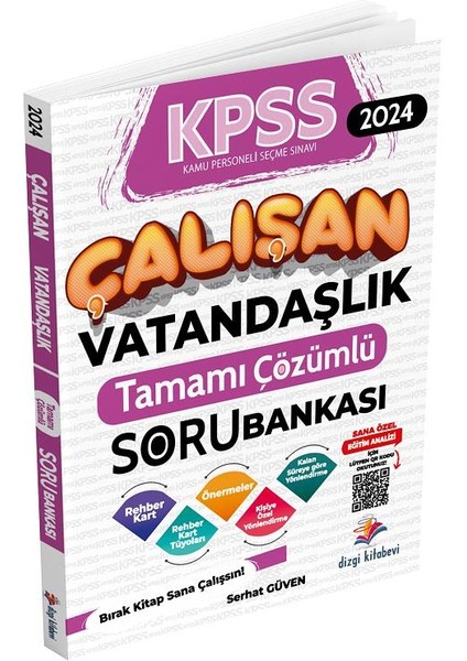 Dizgi Kitap 2024 KPSS Vatandaşlık Çalışan Soru Bankası Çözümlü