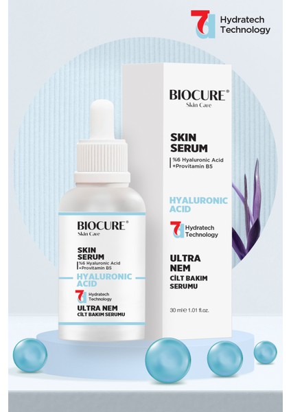 Hyaluronic Acid Cilt Bakım Serumu, Ultra Nemlendiricili, Hydratech Technology 30 ml