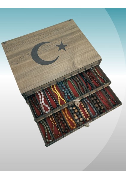 Kişiye Özel Ahşap Tesbih Koleksiyon Kutusu, Aksesuar Kutusu, Tesbihlik (30 Tesbihlik) fırsatları