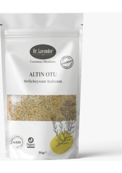 Bahçemizden Kurutulmuş Saf Altın Otu Çayı Helichrysum Italicum 50 Gr. Altın Otu Çayı