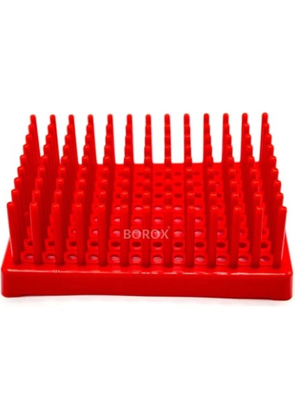 Kurutma Standı 13mm Test Tüpü İçin - Kurutma Sehpası - 117 Mandallı - Boyut: 120 x 175 x 60 mm