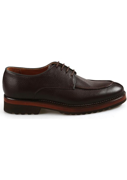 Kahve %100 Deri Eva Taban Oxford Casual Ayakkabı