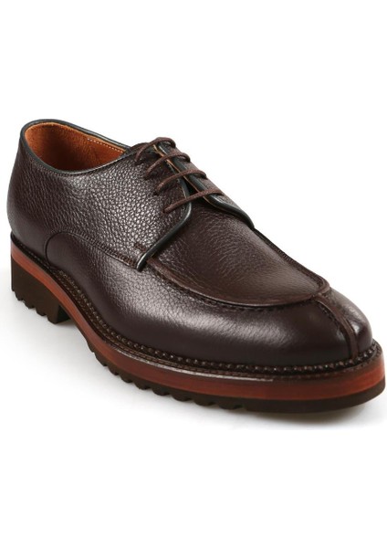 Kahve %100 Deri Eva Taban Oxford Casual Ayakkabı