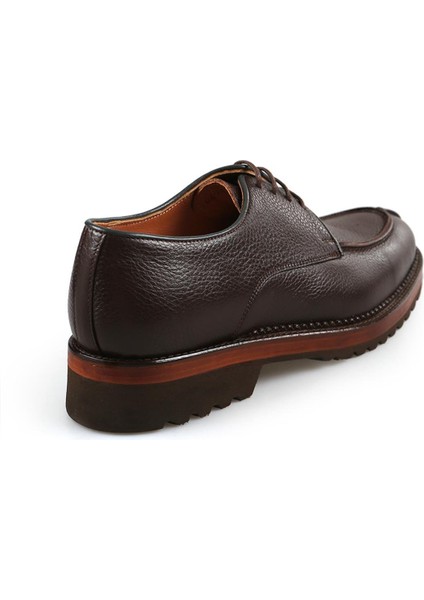 Kahve %100 Deri Eva Taban Oxford Casual Ayakkabı